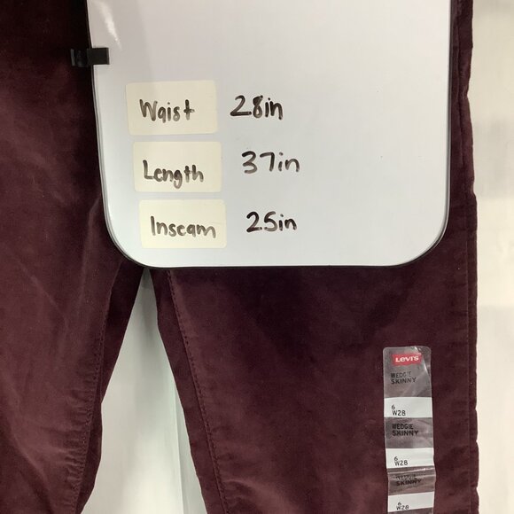 Levi's Wedgie Skinny High Rise Purple Soft Touch Pants Size 6/W28 w/Pockets NEW - Picture 9 of 9